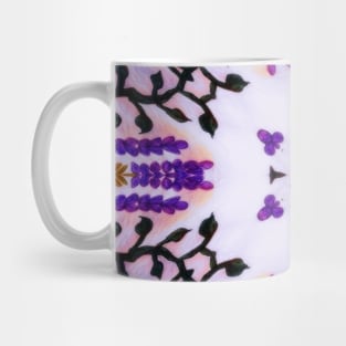 Purple Butterfly and Lavender Art Mug